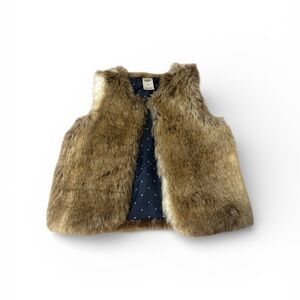 OshKosh B'gosh Faux Fur Vest 2T- Tan